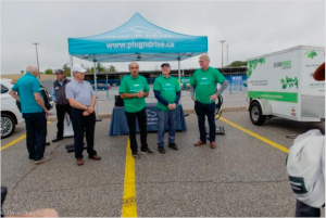 Opening ceremony of the Orillia Electric Vehicle Weekend