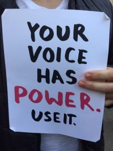 Your voice has power. Use it.
