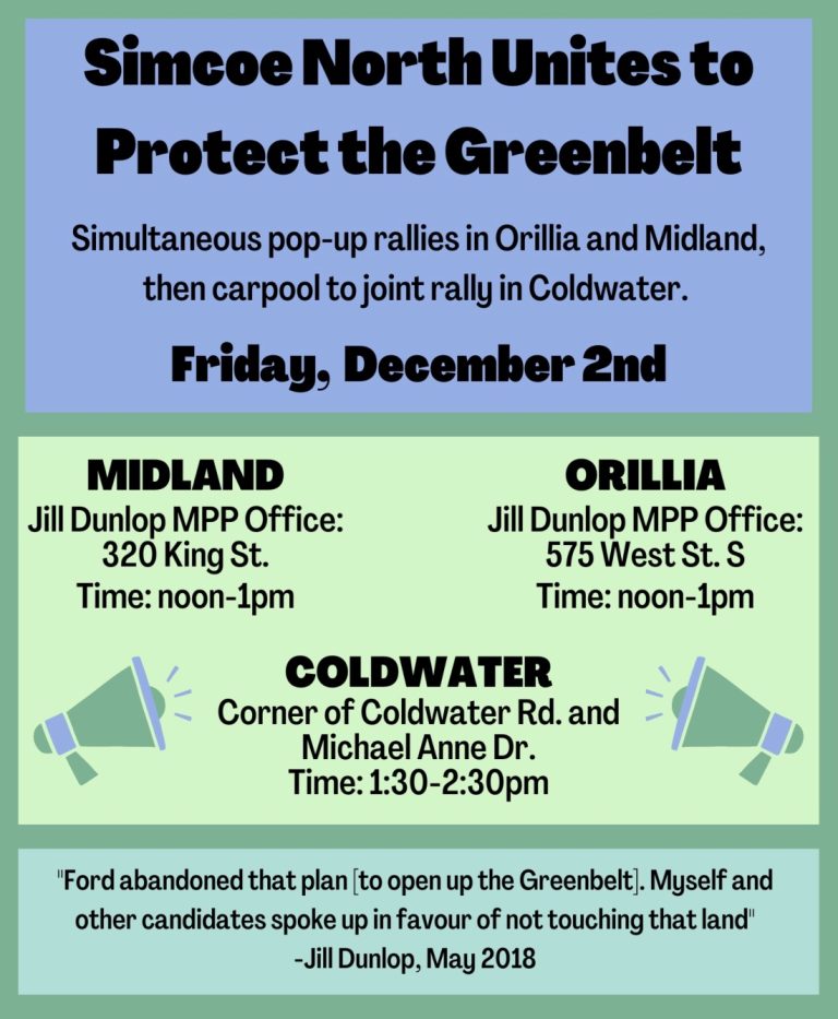 Simcoe North Unites to Protect the Greenbelt | Sustainable Orillia